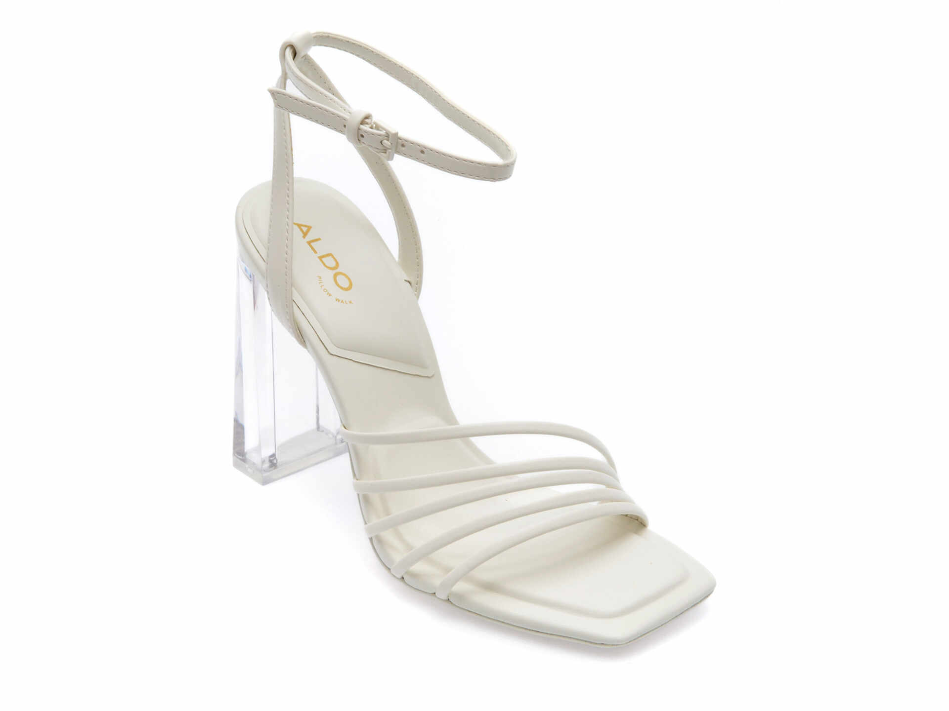 Sandale ALDO albe, ESTELA100, din piele ecologica