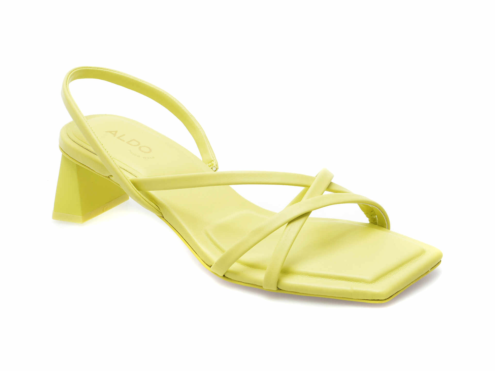 Sandale ALDO galbene, MINIMA720, din piele ecologica