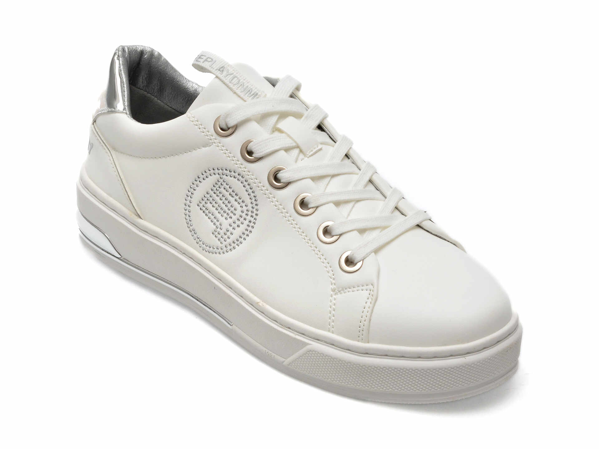Pantofi REPLAY albi, BZ2412S, din piele ecologica