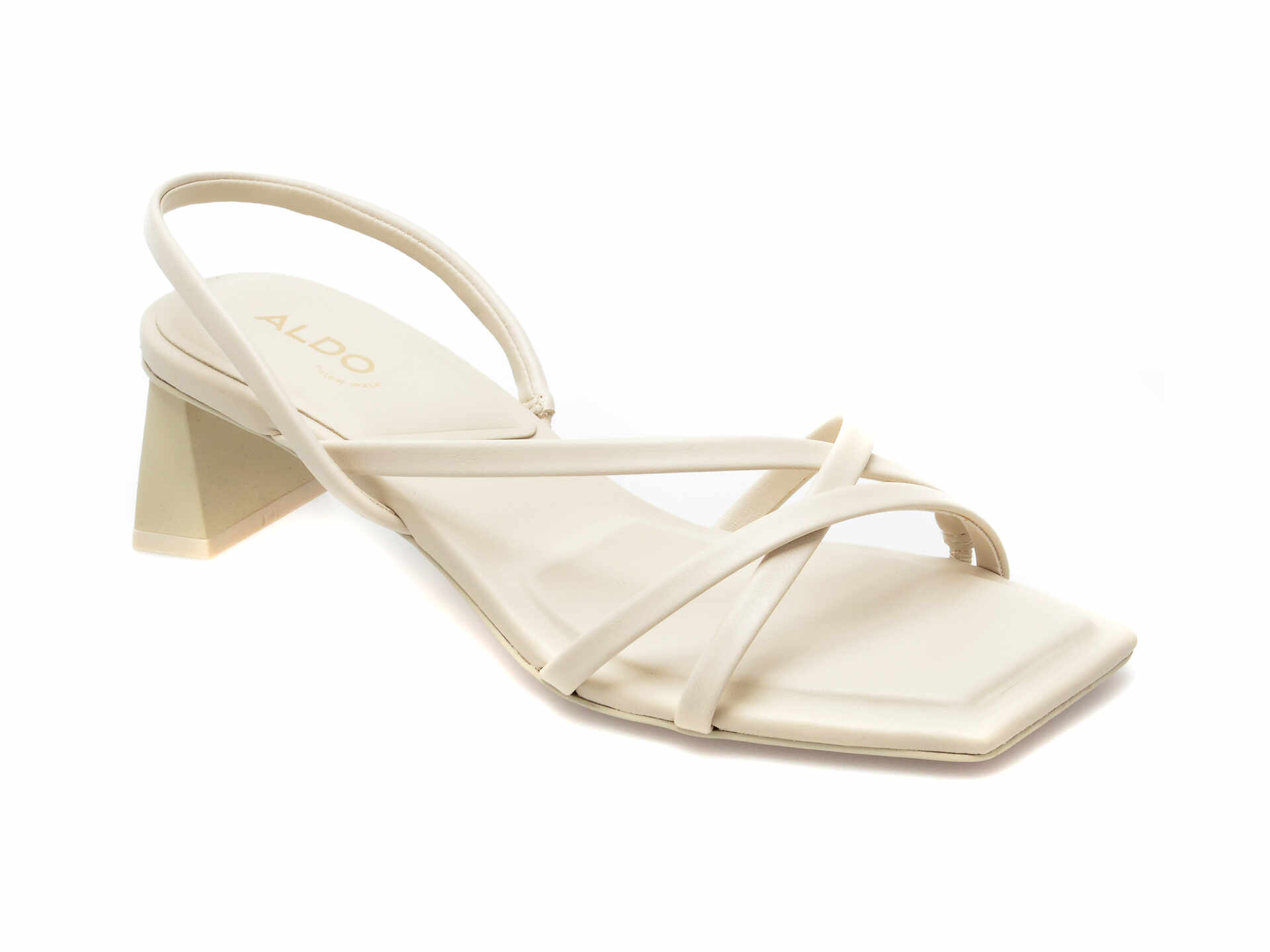 Sandale ALDO albe, MINIMA110, din piele ecologica