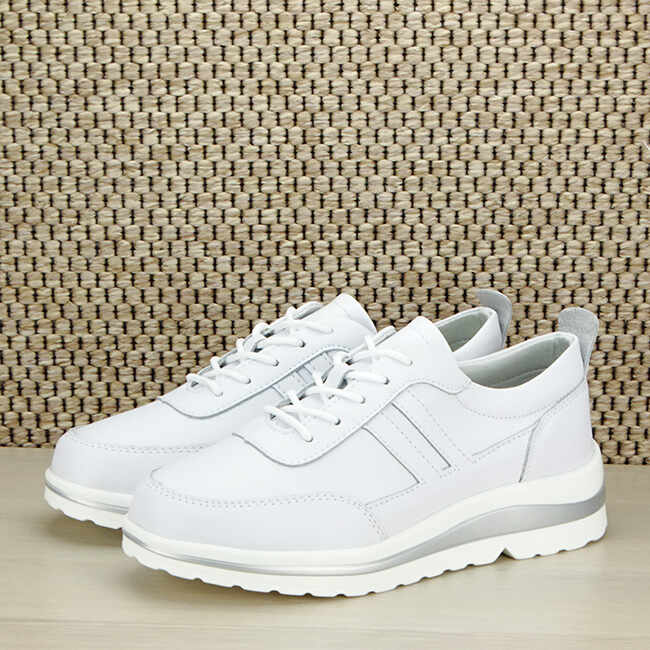 Sneakers alb din piele naturala 5089 M2