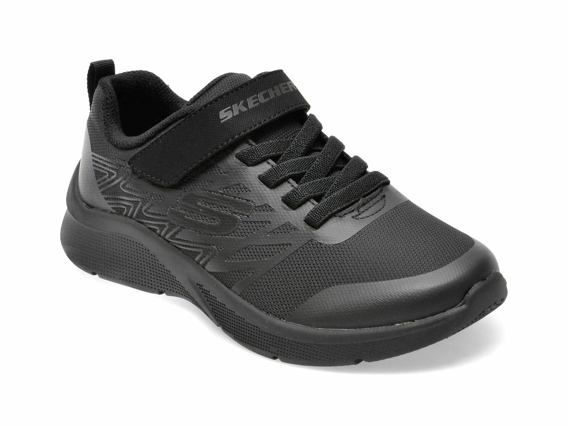 Pantofi sport SKECHERS negri, MICROSPEC, din material textil