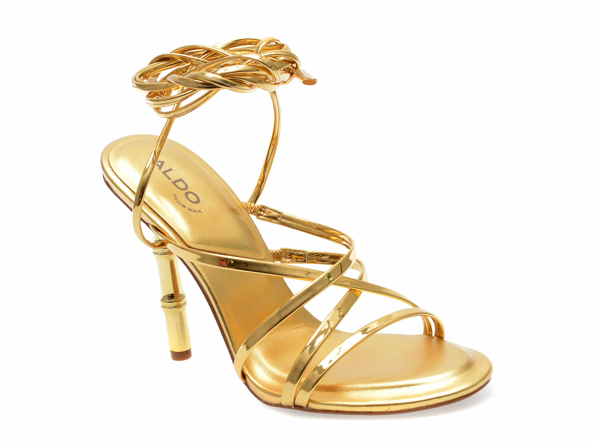 Sandale ALDO aurii, BAMBA715, din piele ecologica