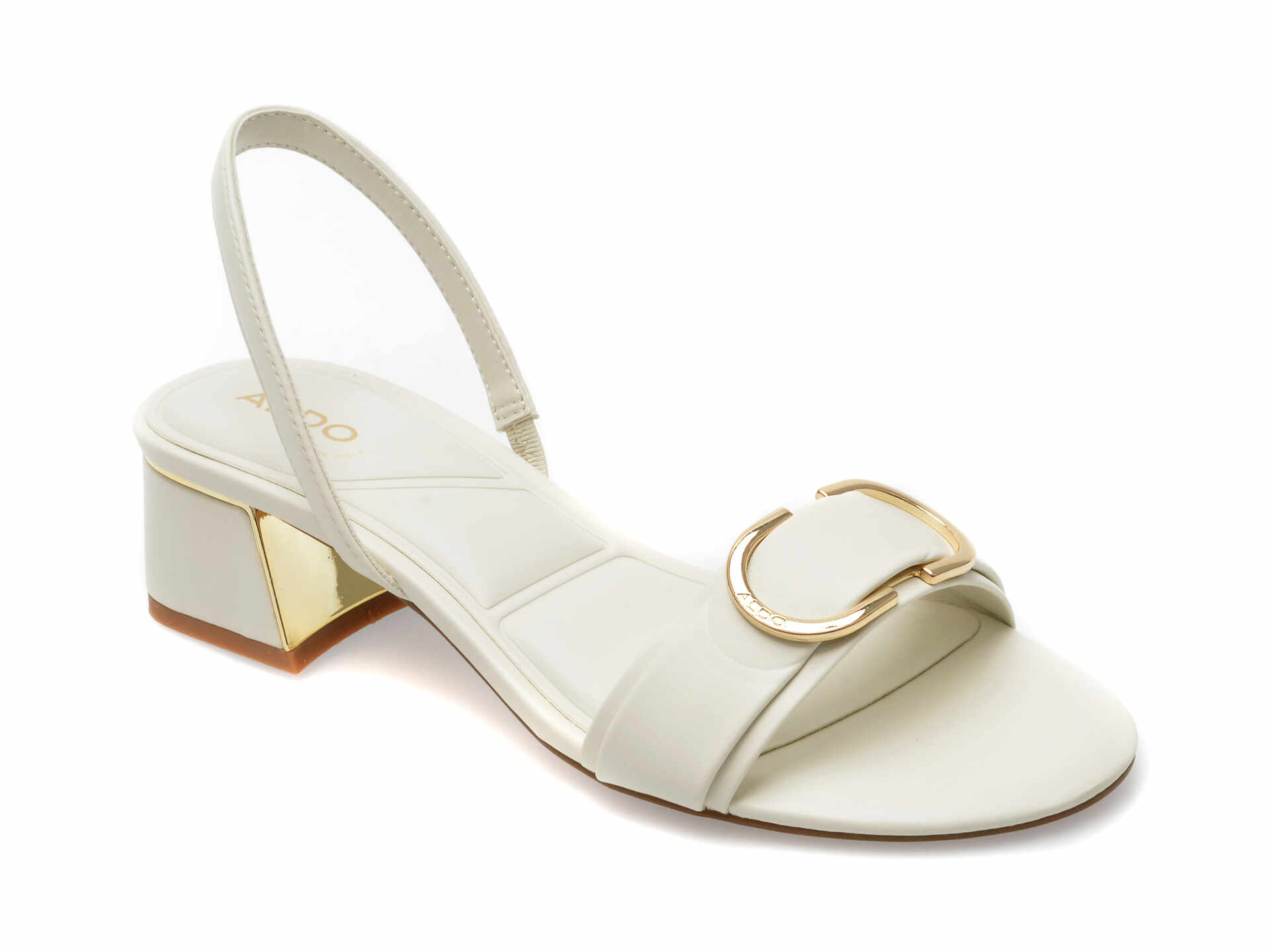 Sandale ALDO albe, LUCILDA121, din piele ecologica