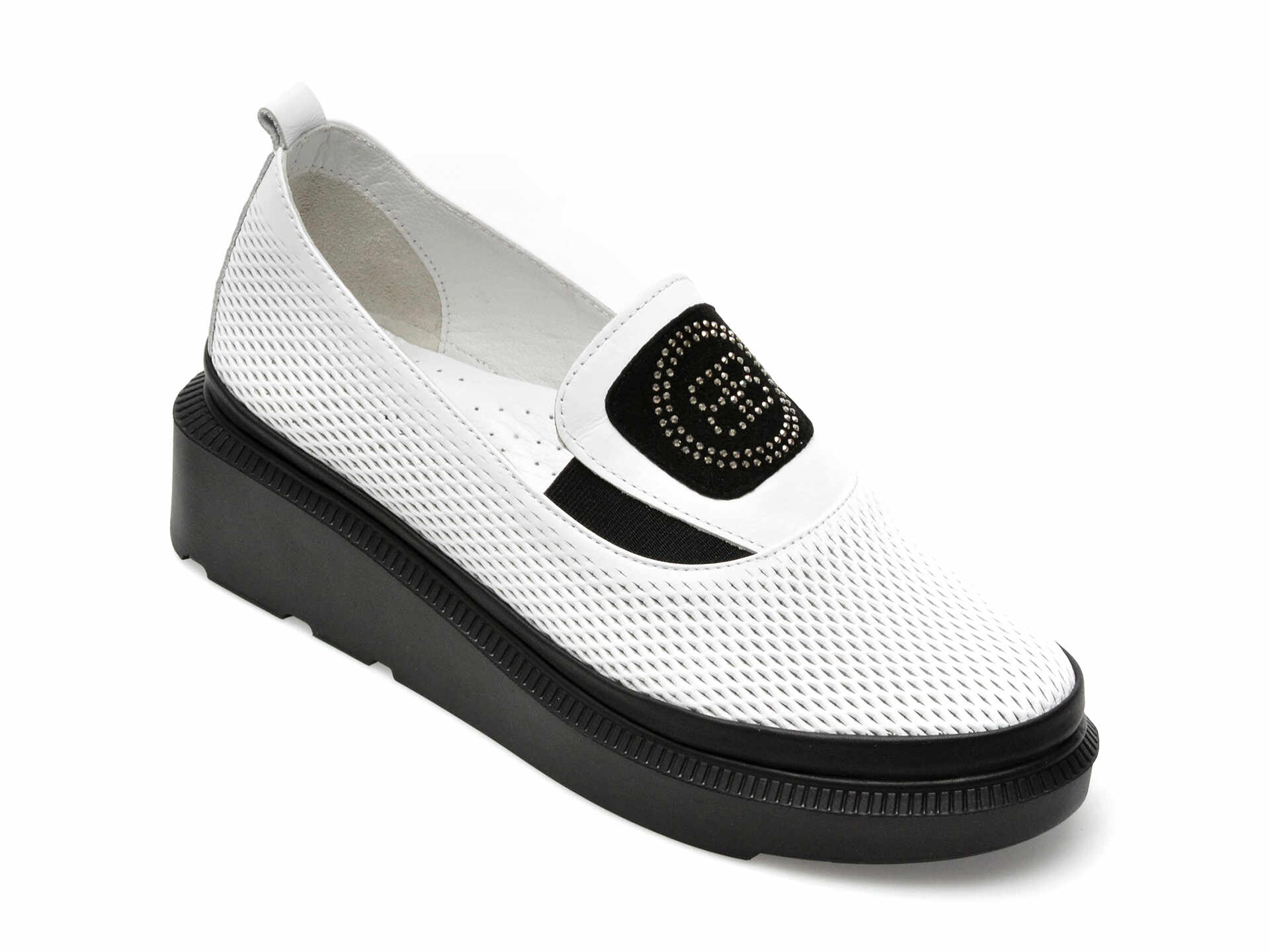 Pantofi GRYXX albi, 383201, din piele naturala