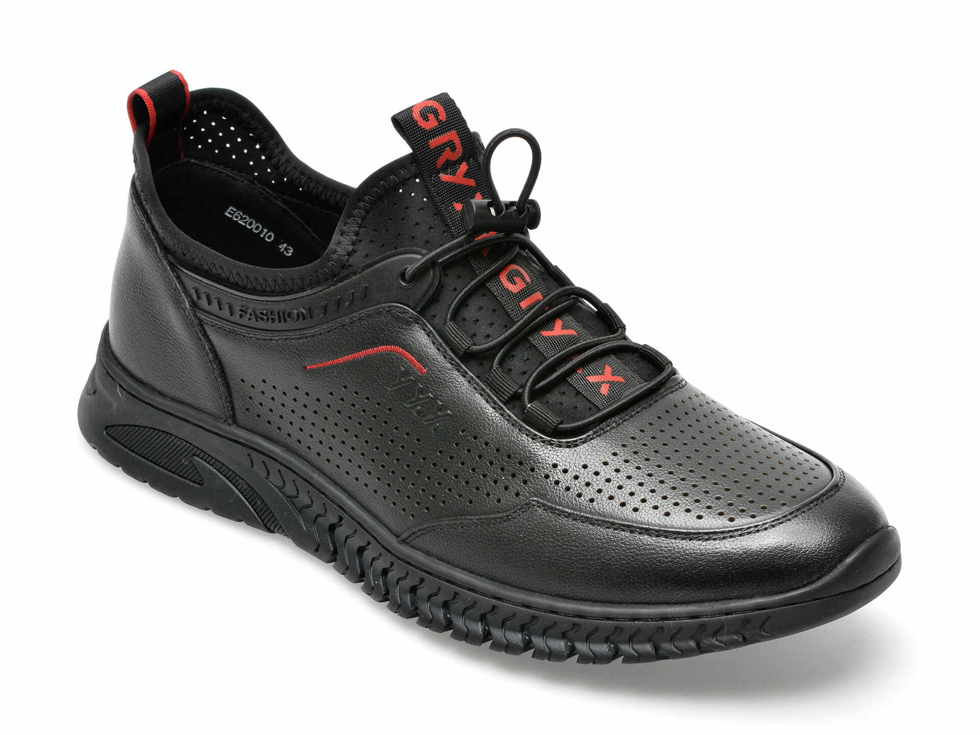 Pantofi sport GRYXX negri, E620010, din piele naturala