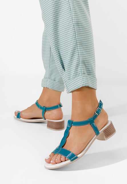 Sandale dama piele Thasia albastre