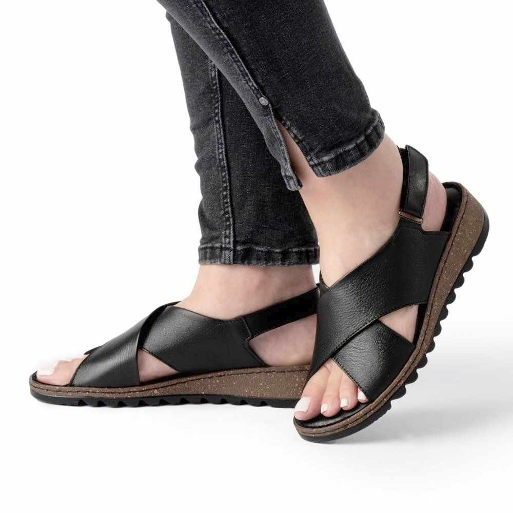 Sandale piele 019 negru