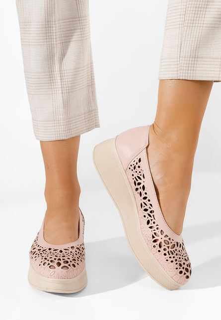 Pantofi casual cu platformă Ulna roz