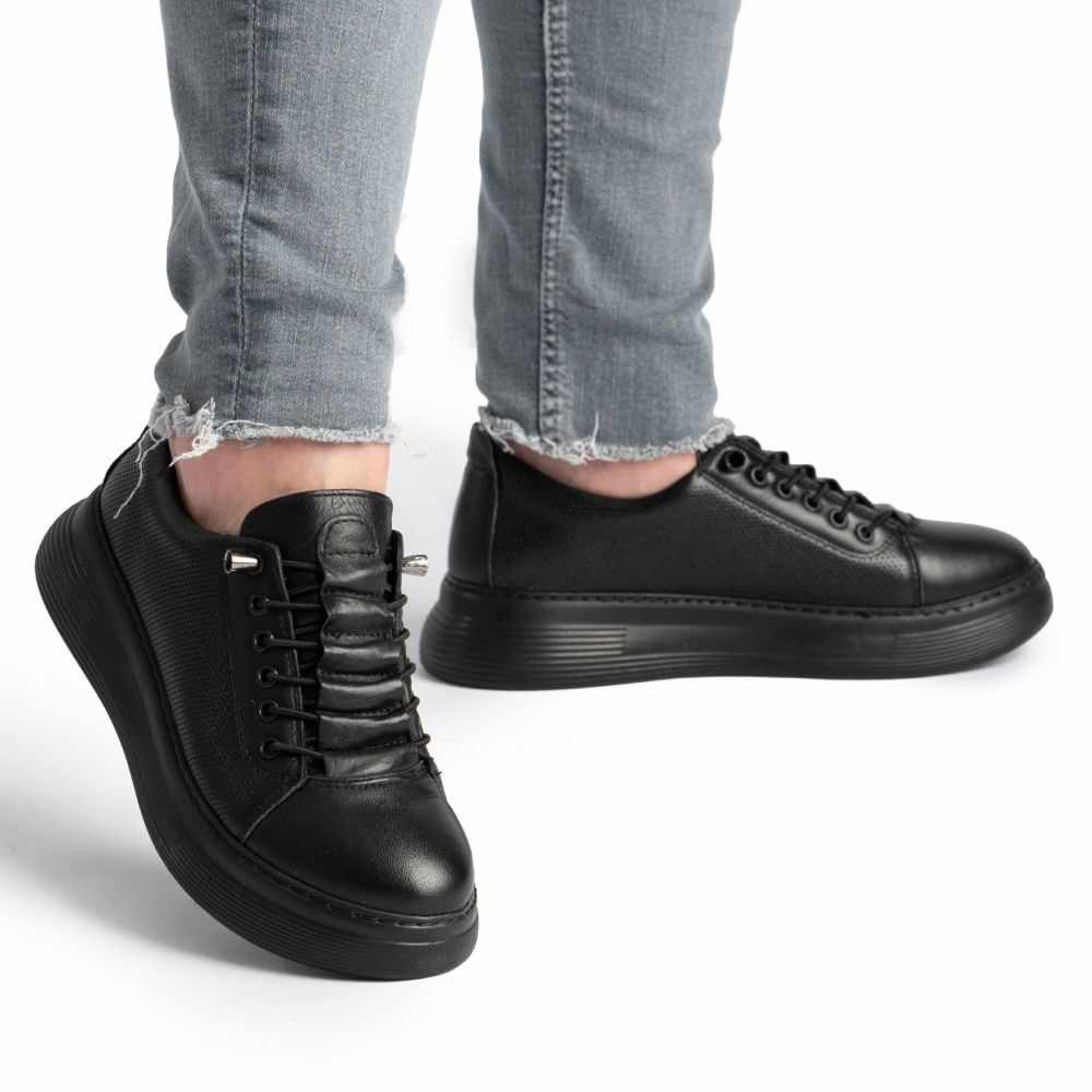 Pantofi piele naturala 320-101 negru