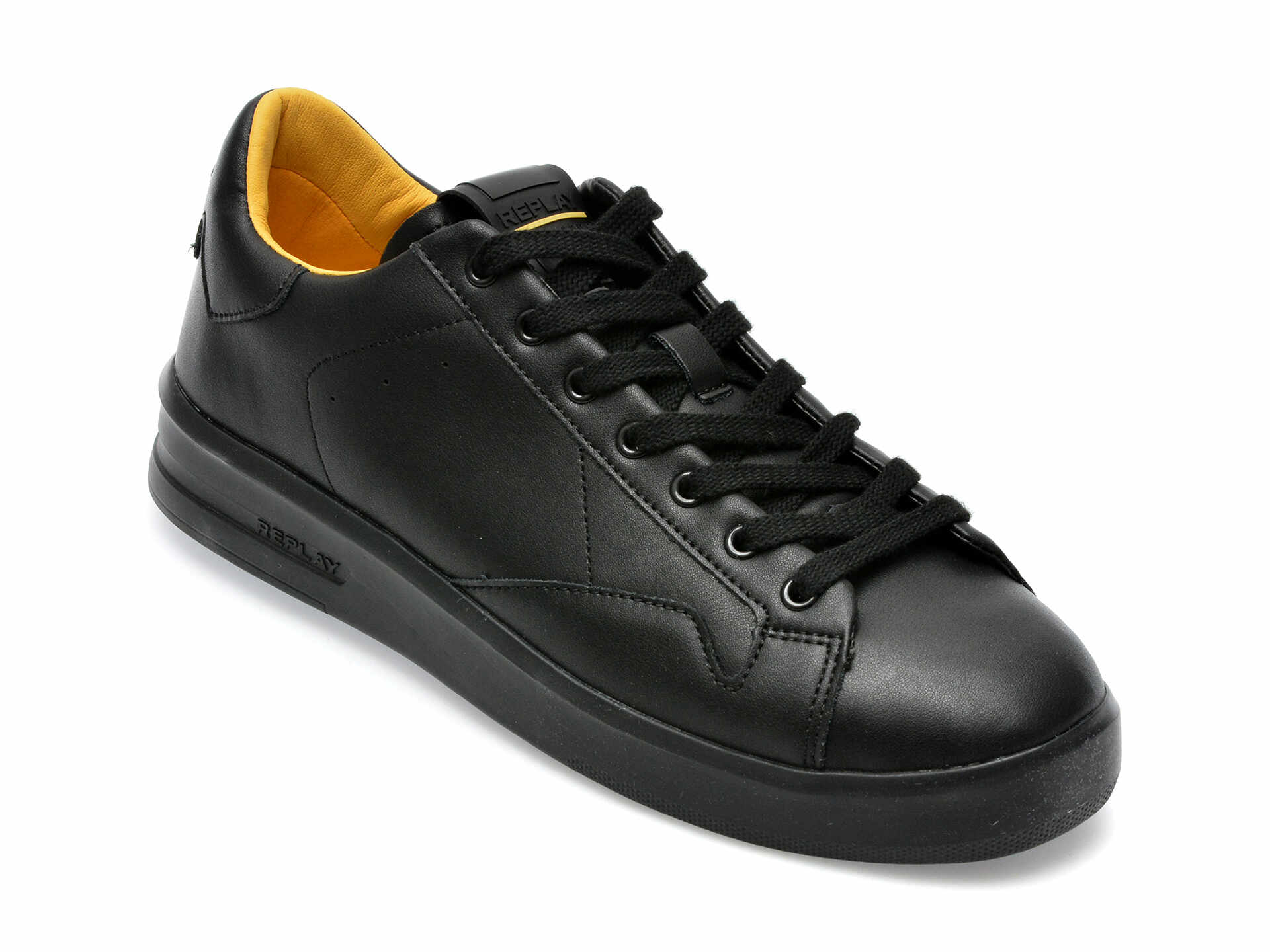 Pantofi REPLAY negri, MZ4O01L, din piele naturala