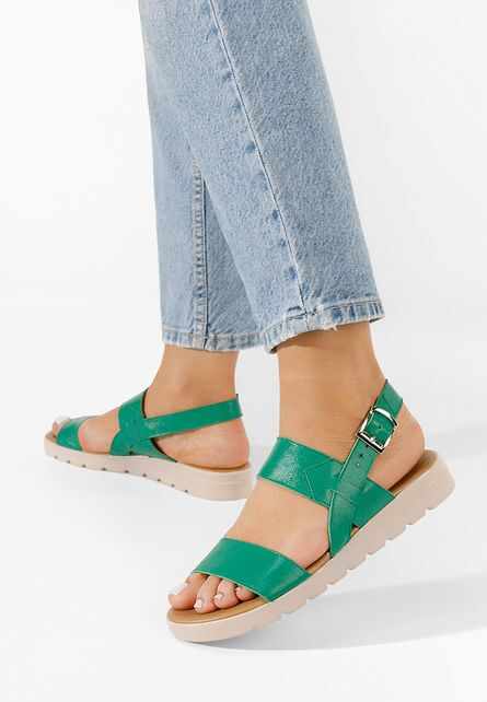 Sandale piele naturală Oniega verzi