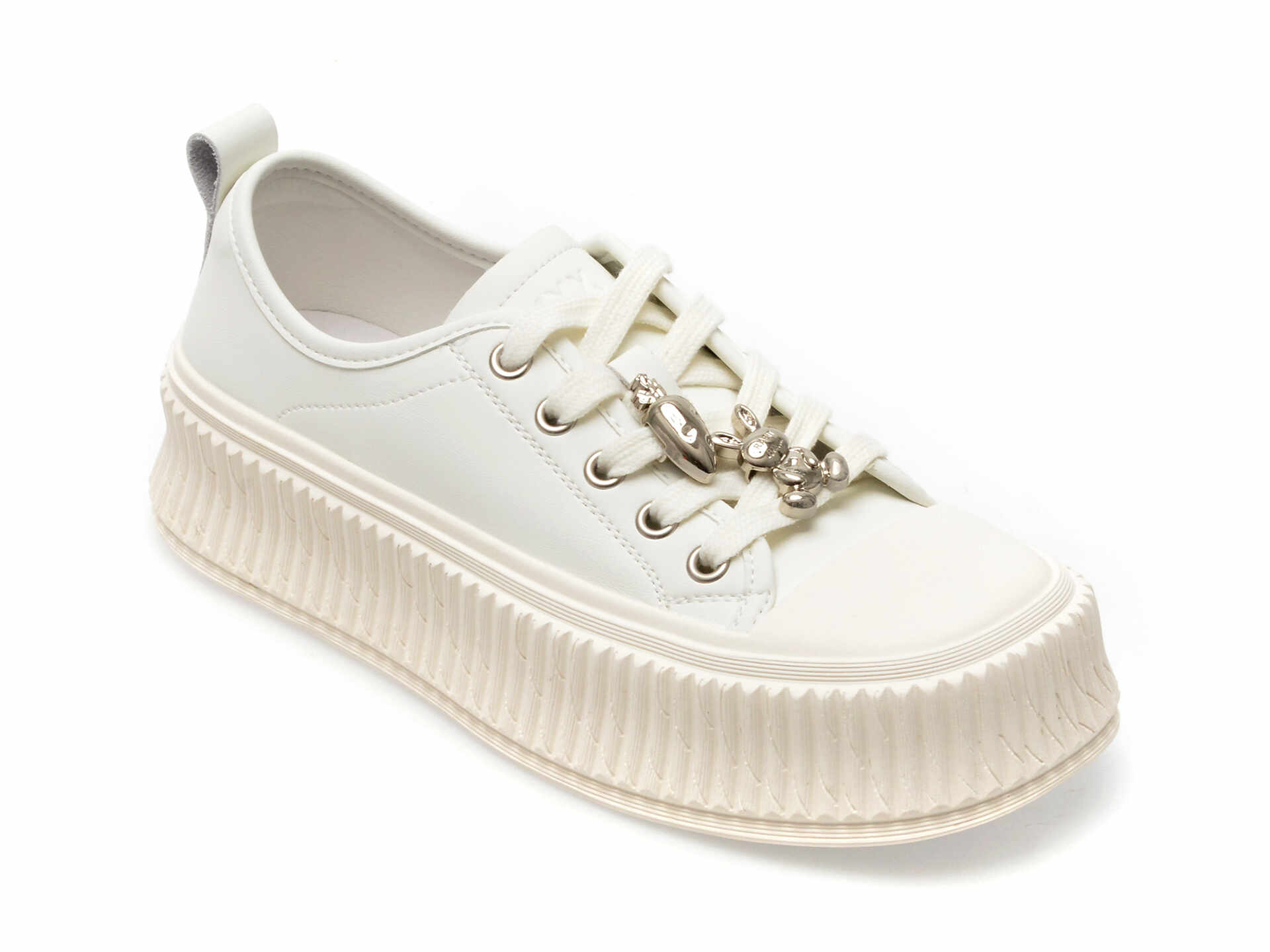 Pantofi GRYXX albi, A9307, din piele naturala