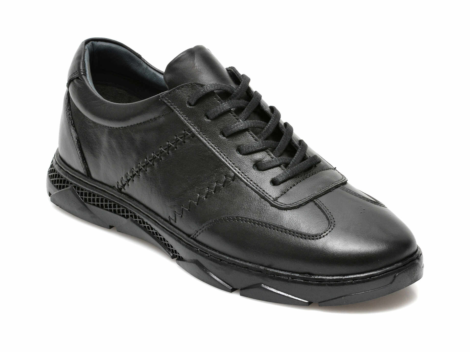 Pantofi BRAVELLI negri, 13073, din piele naturala