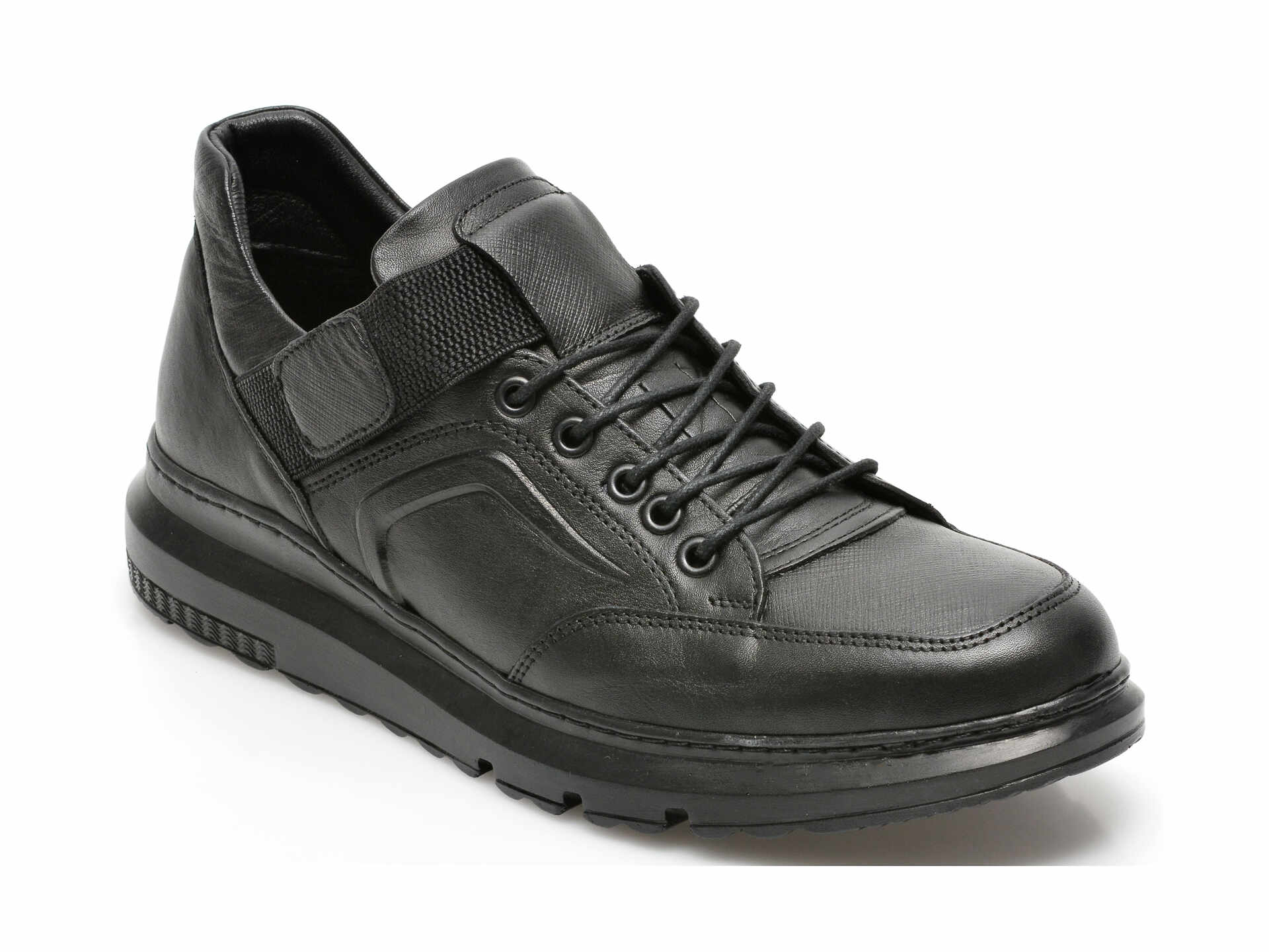 Pantofi BRAVELLI negri, 13090, din piele naturala