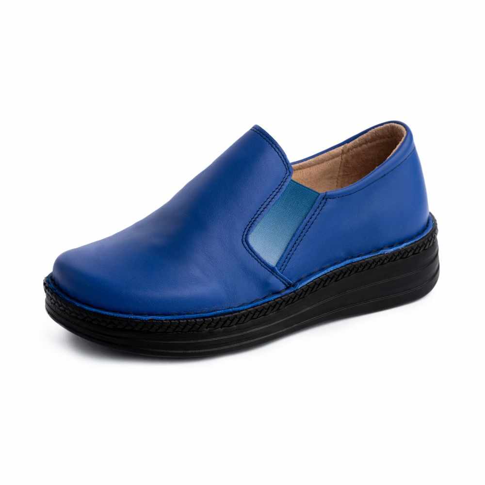 Pantofi piele naturala 9200 blu