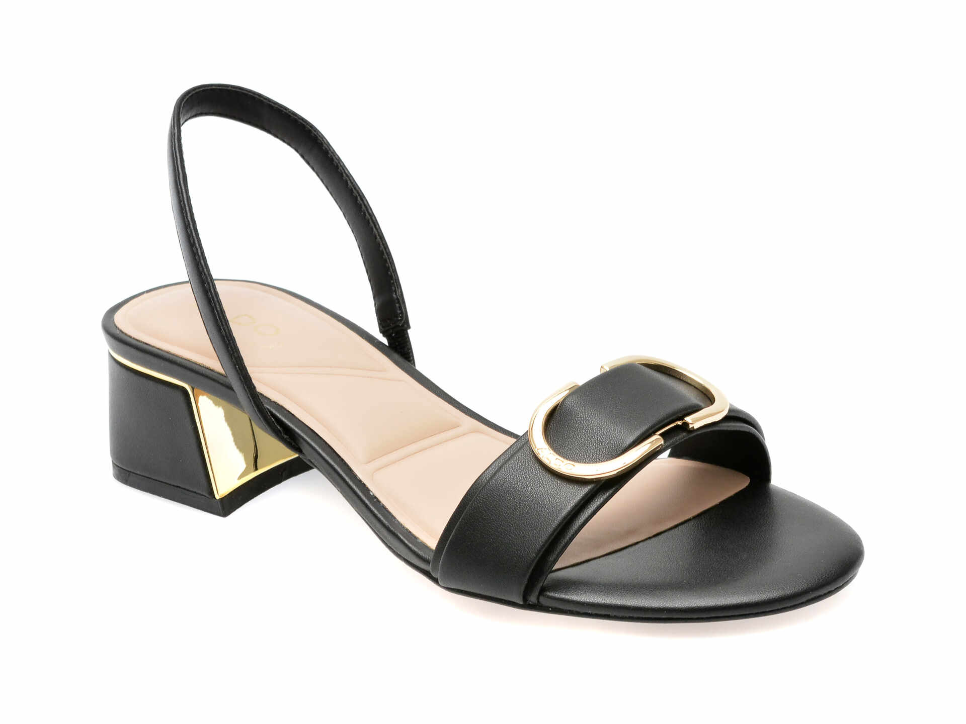 Sandale ALDO negre, LUCILDA001, din piele ecologica