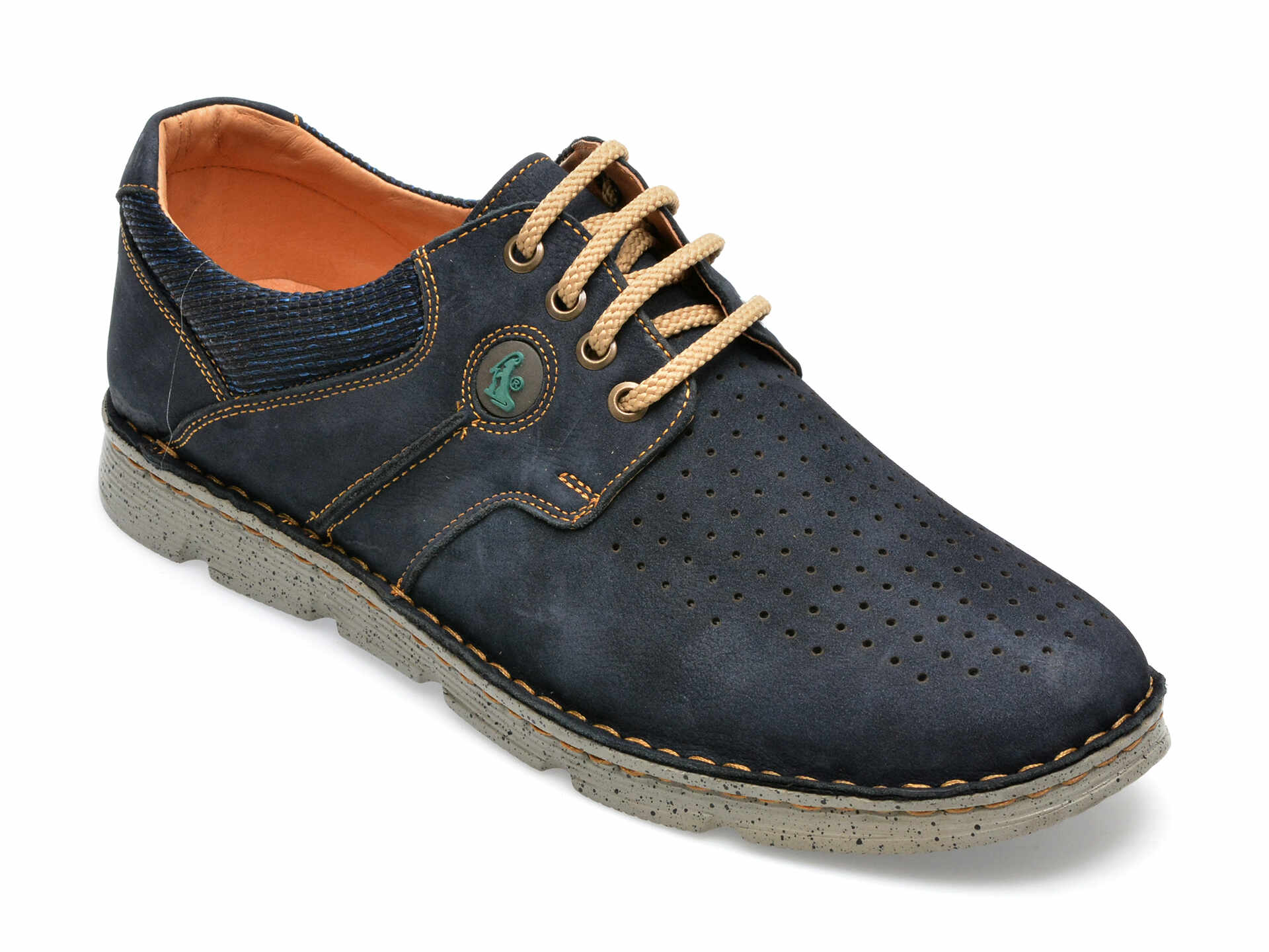 Pantofi OTTER bleumarin, 2827, din nabuc