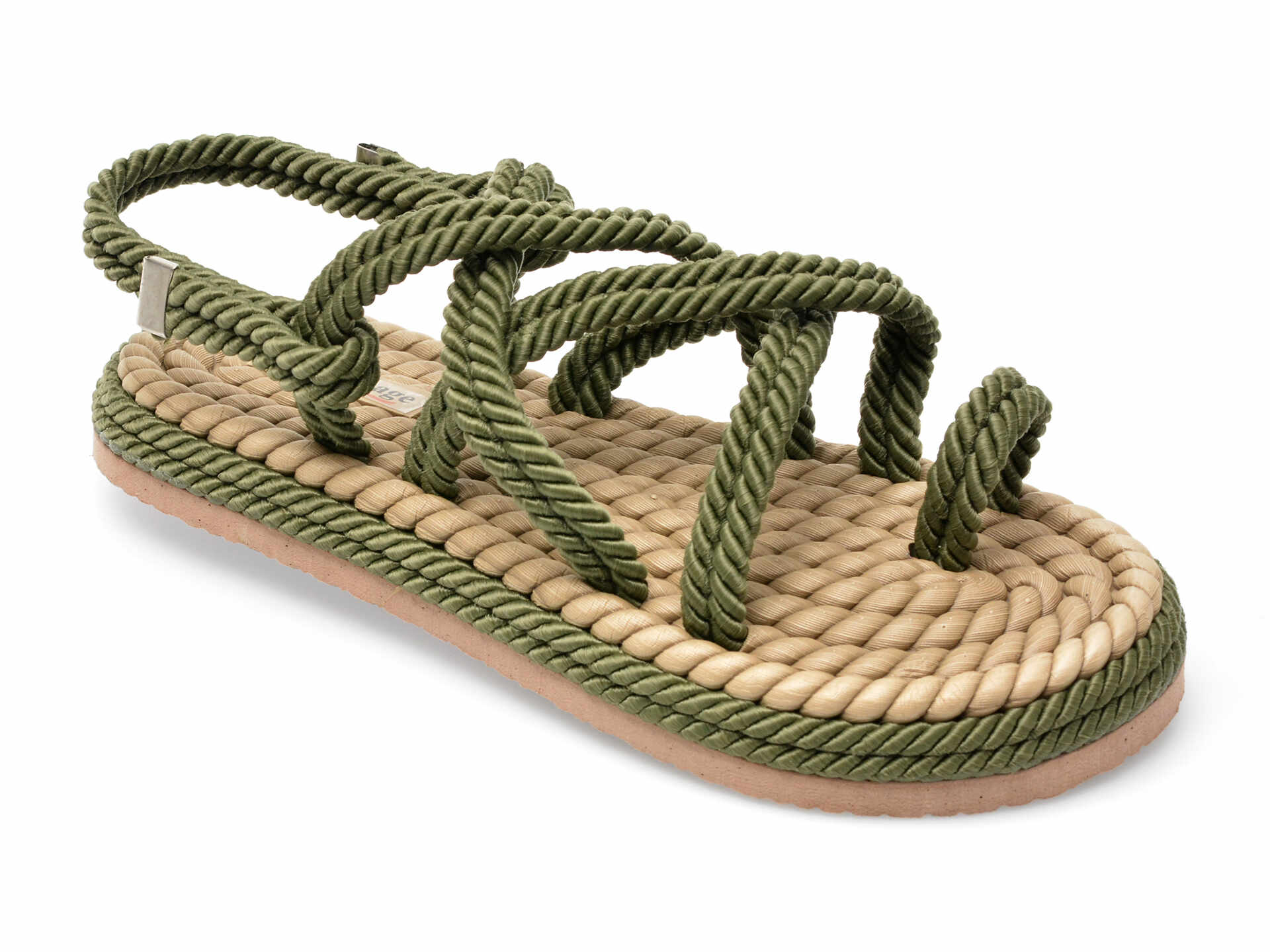 Sandale IMAGE kaki, 2022, din material textil
