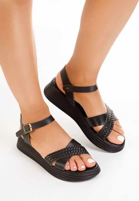 Sandale piele naturală Agueda negre