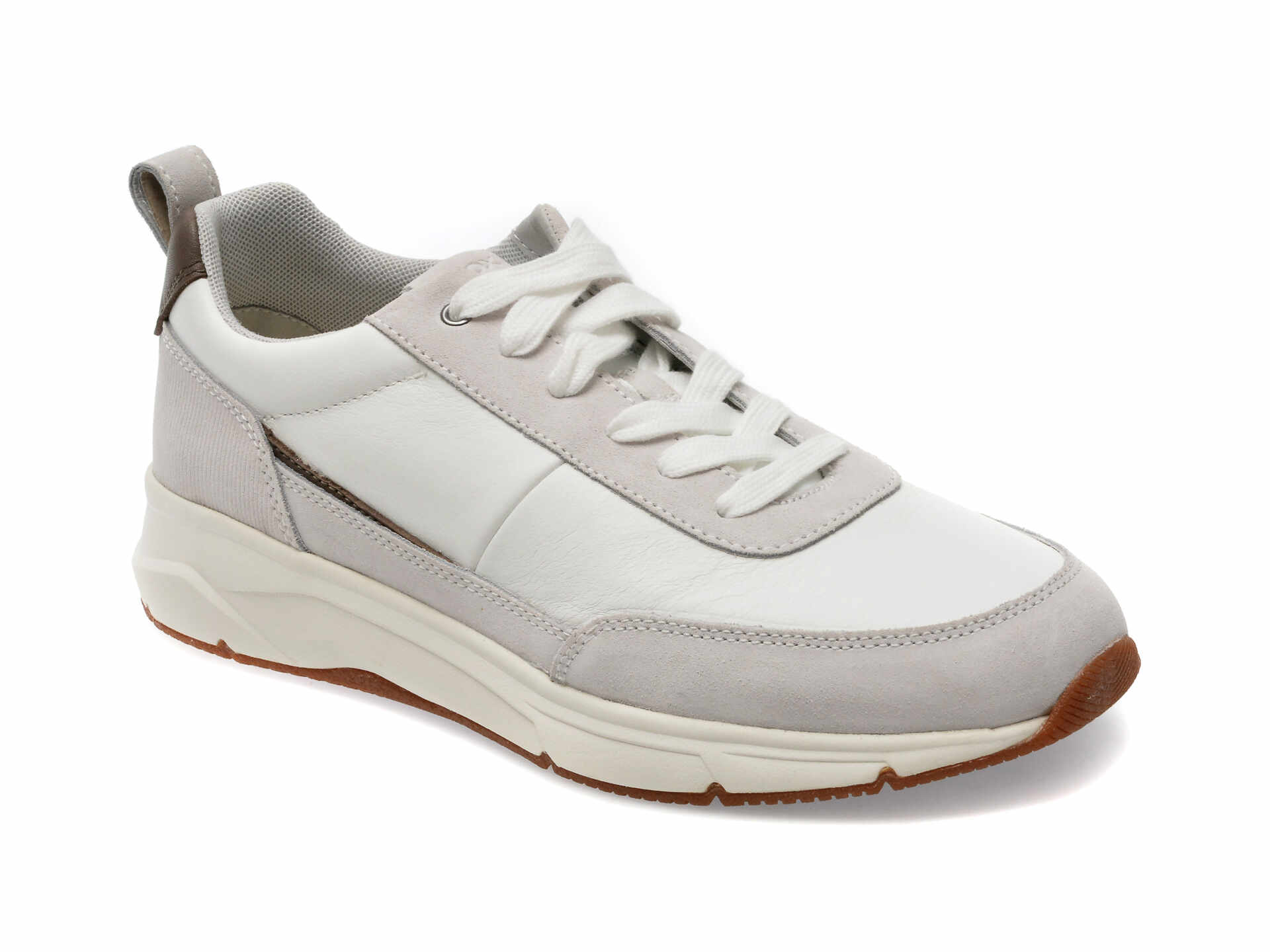 Pantofi GEOX albi, U36CZA, din piele naturala