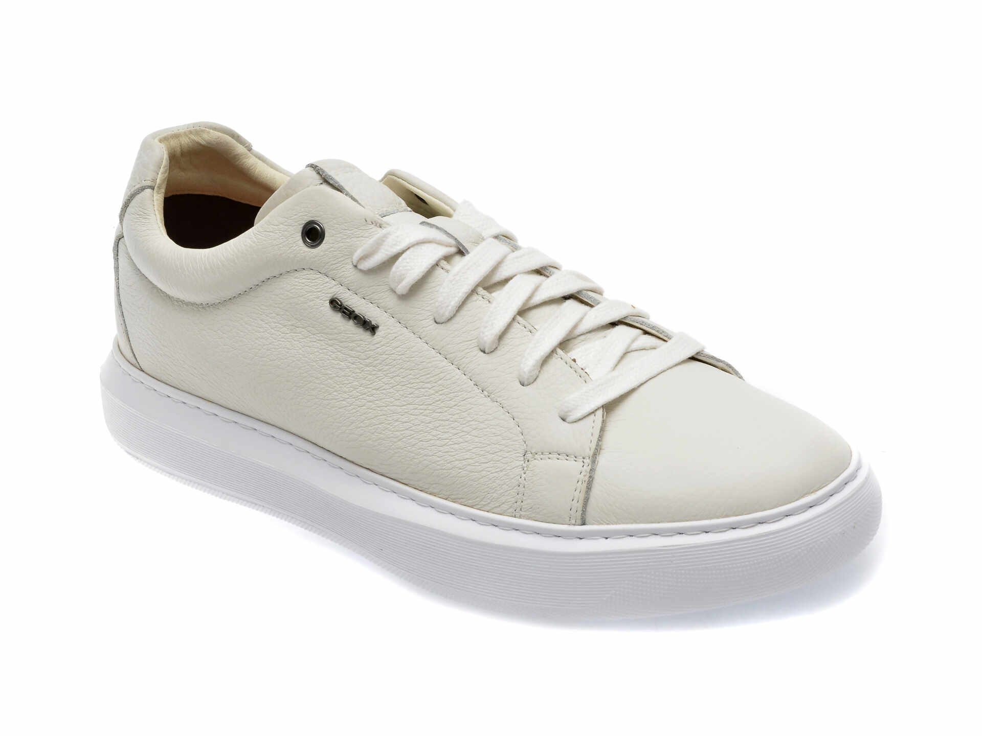 Pantofi GEOX albi, U845WB, din piele naturala