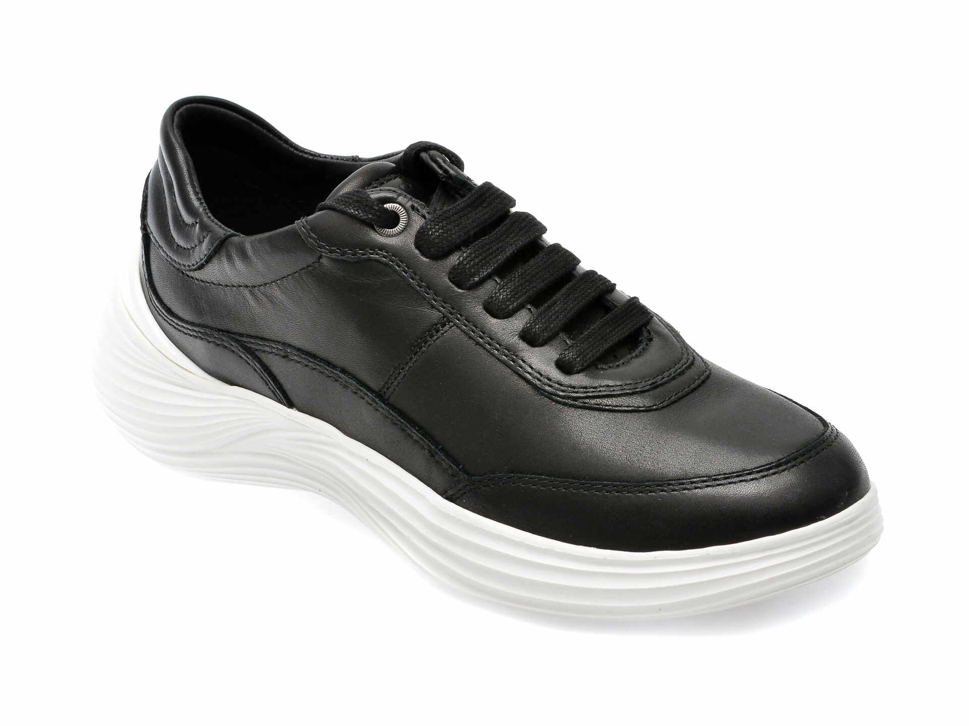 Pantofi GEOX negri, D35TDA, din piele naturala