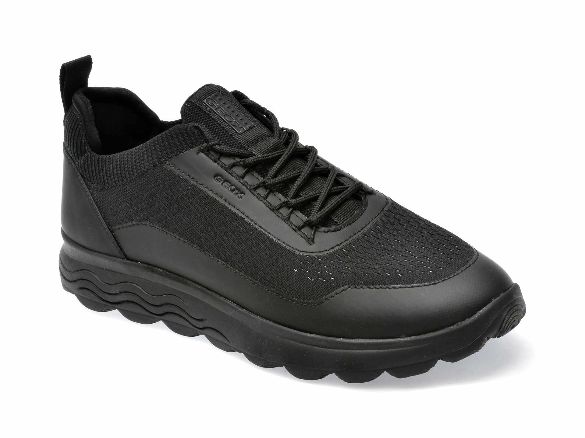 Pantofi GEOX negri, U35BYA, din piele ecologica
