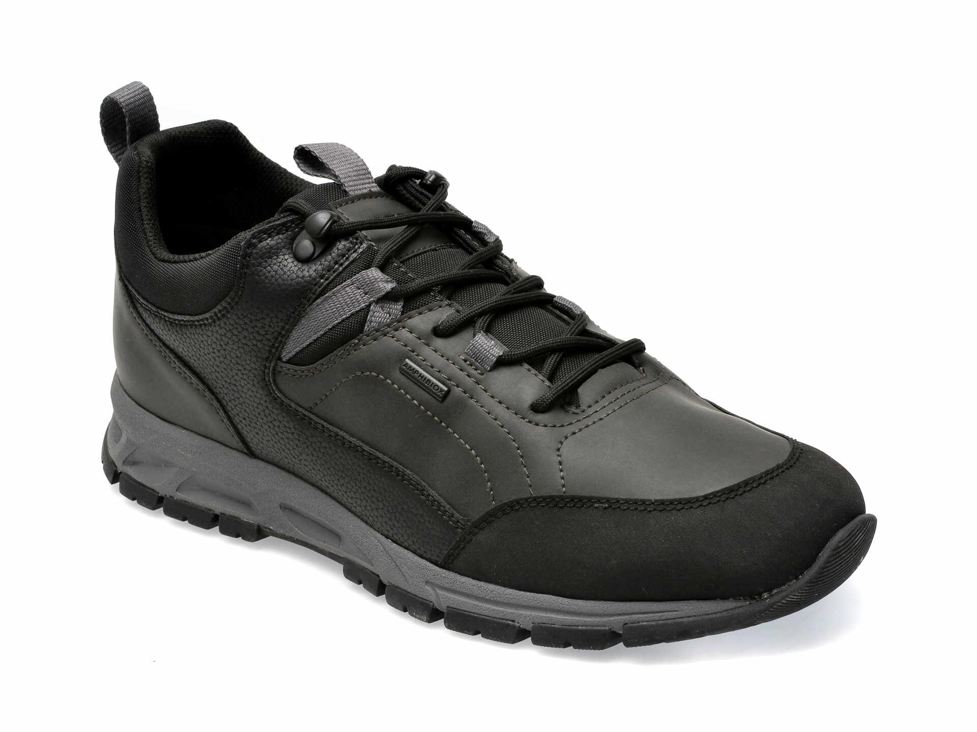 Pantofi GEOX negri, U360MC, din piele ecologica