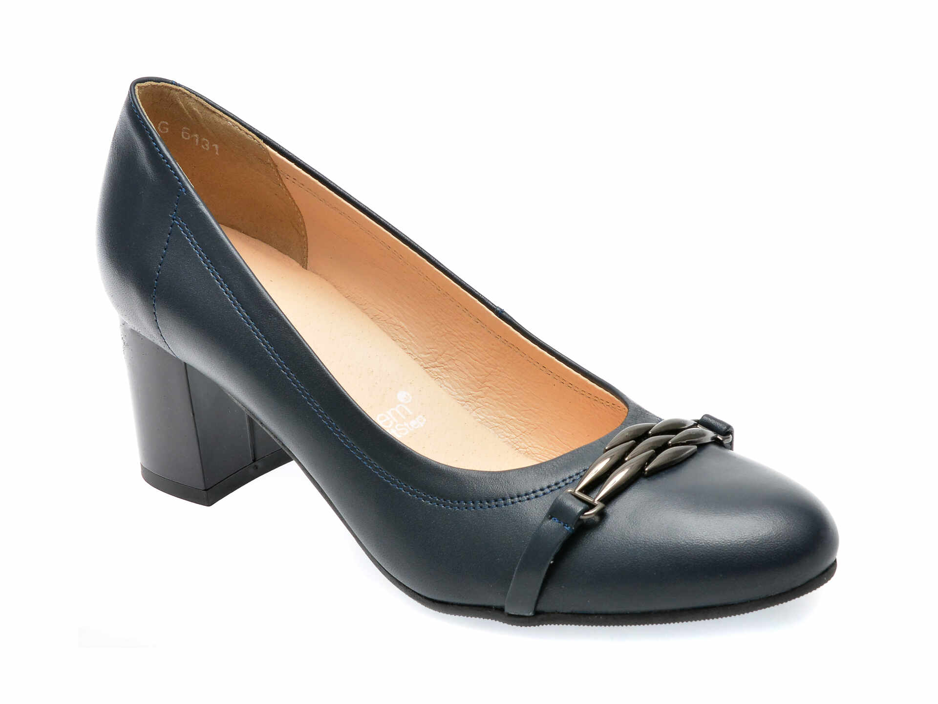 Pantofi IMAGE bleumarin, 6131, din piele naturala