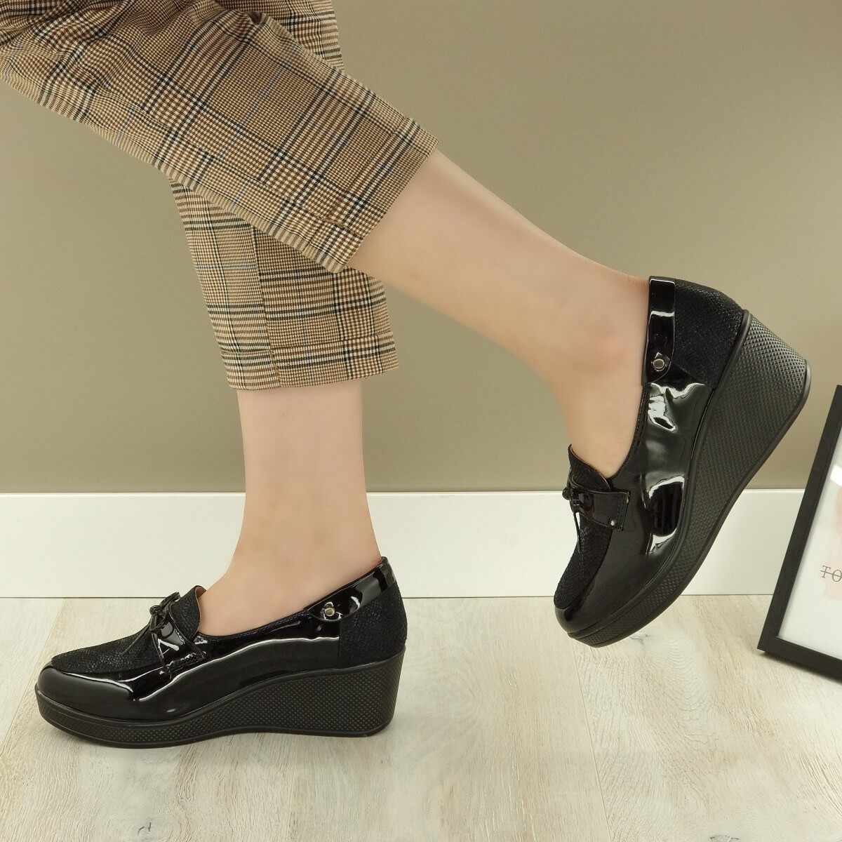Pantofi Dama Negri Cu Platforma Madeleine