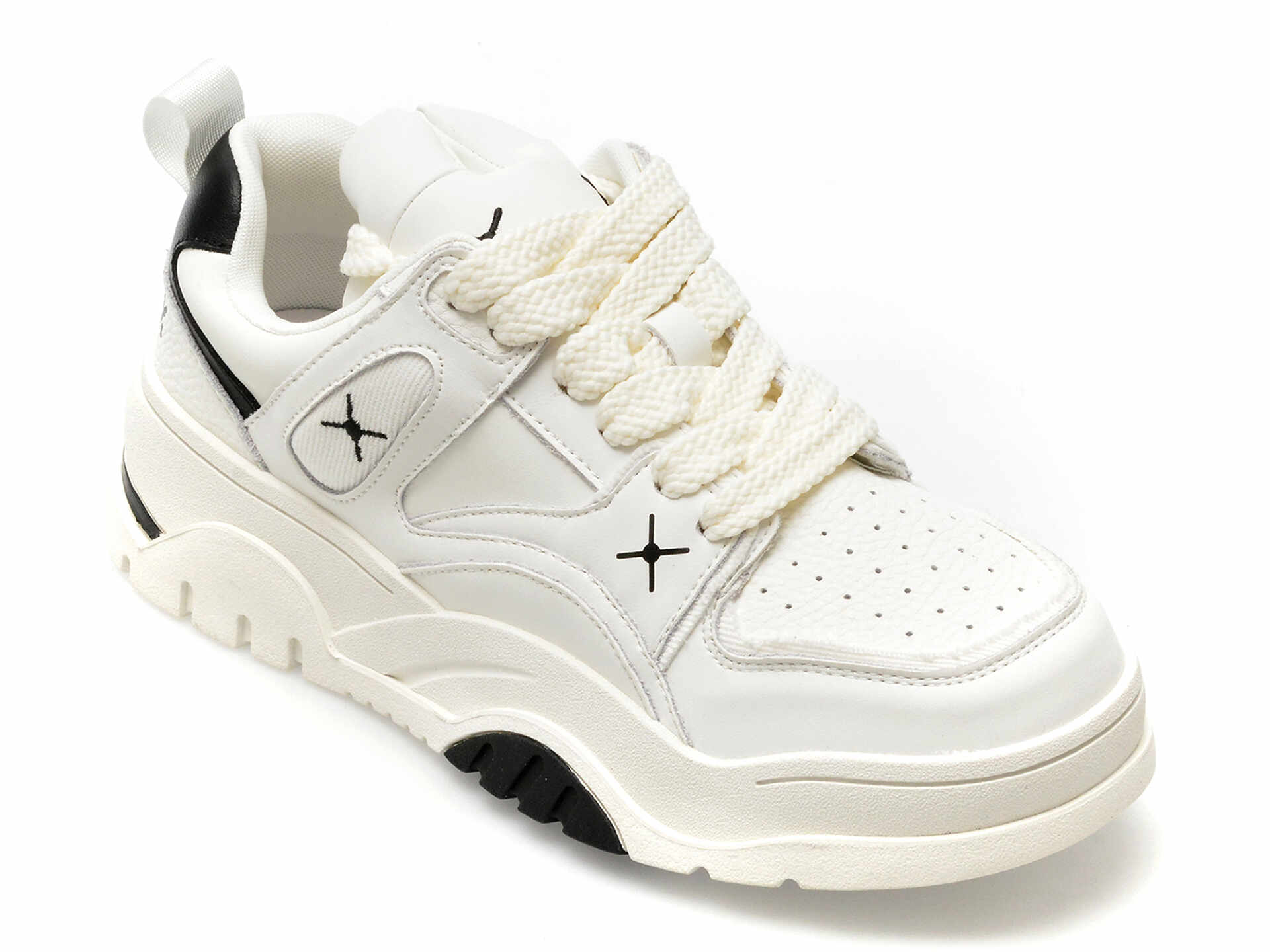 Pantofi GRYXX albi, 23089, din piele naturala