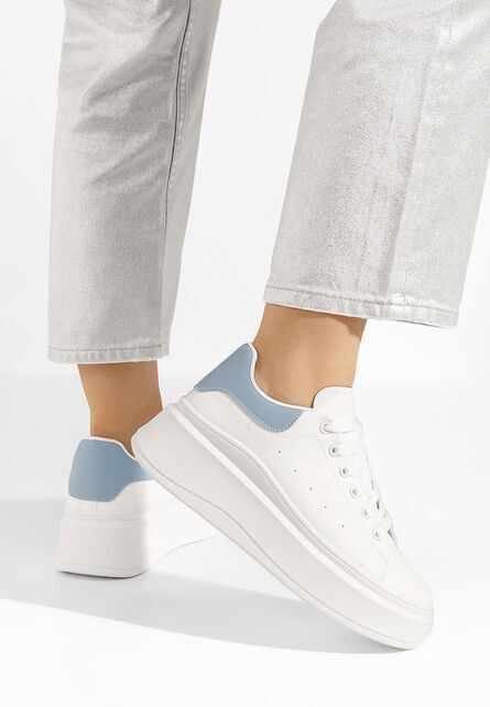 Sneakers cu platformă Velena albi