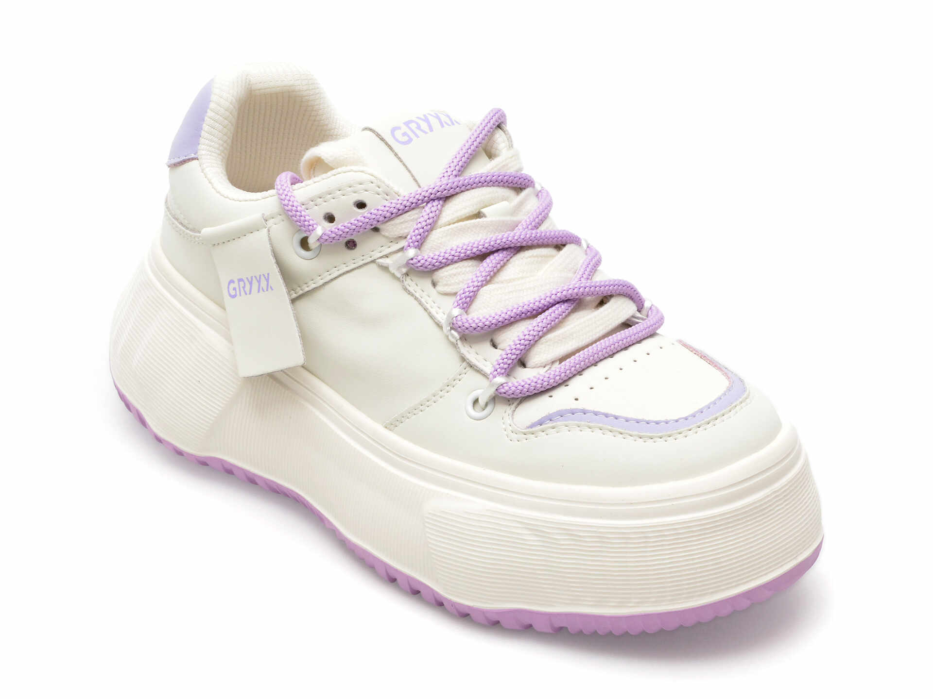 Pantofi GRYXX albi, 971A, din piele naturala