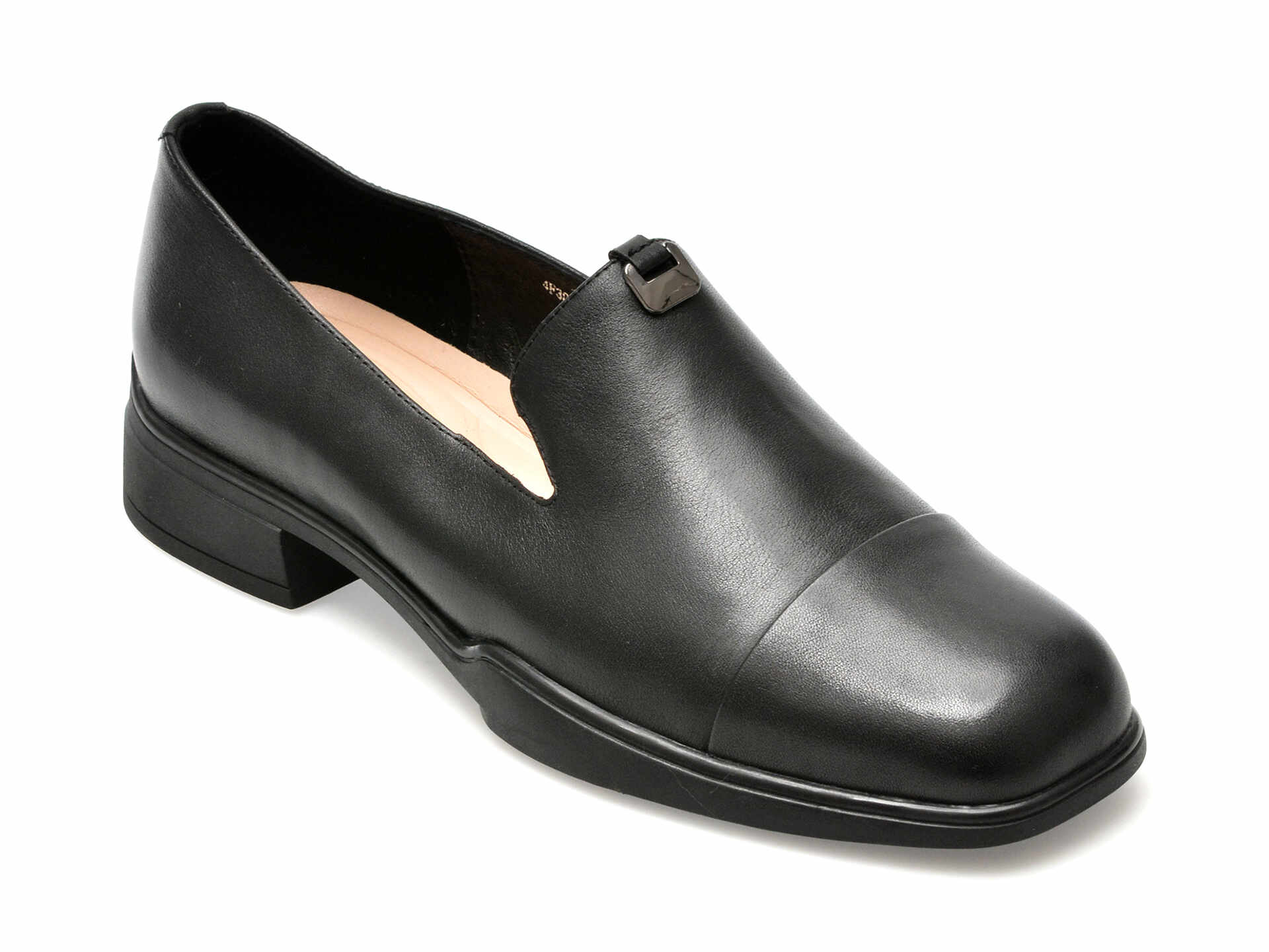 Pantofi IMAGE negri, 4F3022, din piele naturala