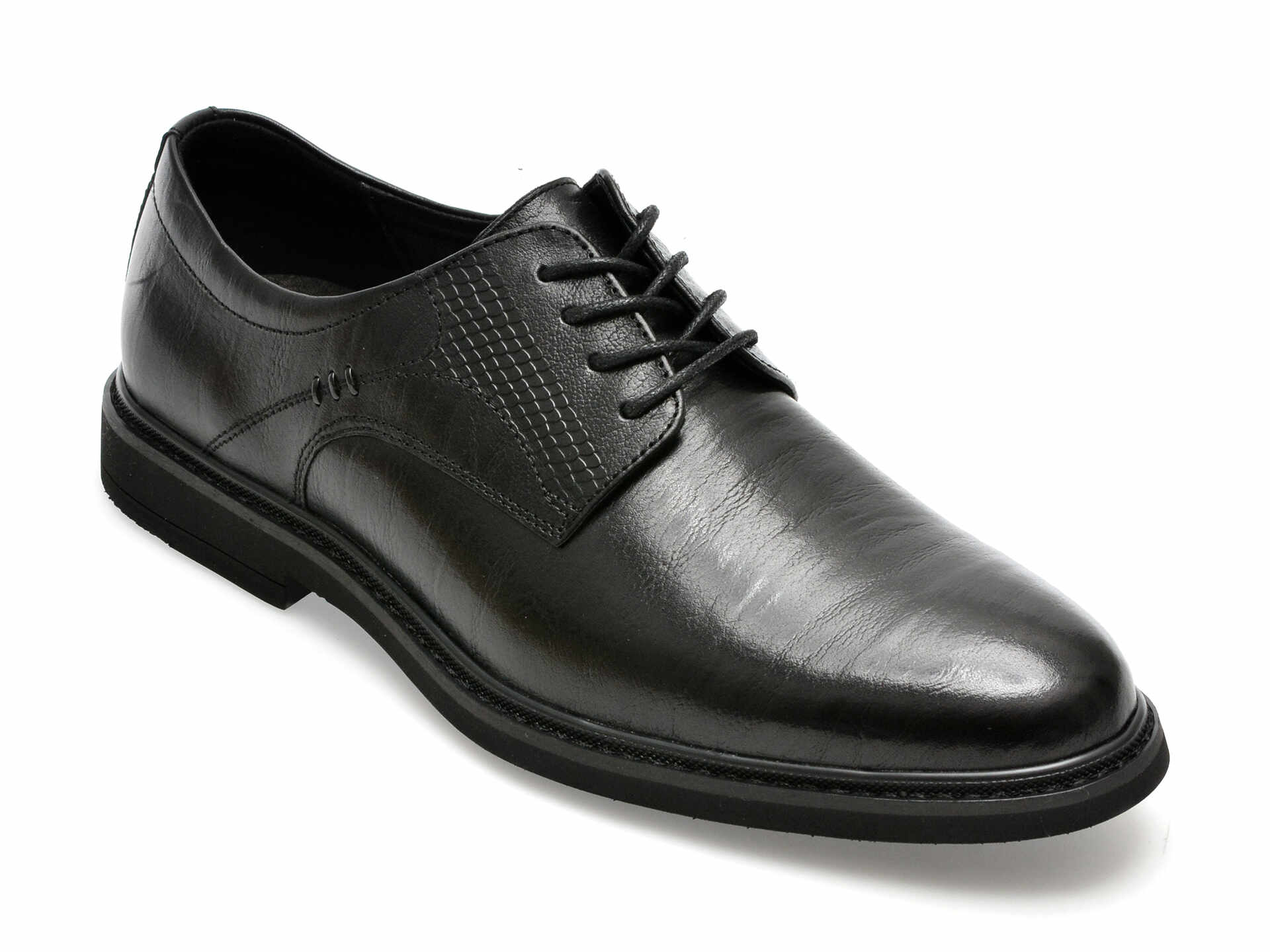 Pantofi OTTER negri, 23042, din piele naturala