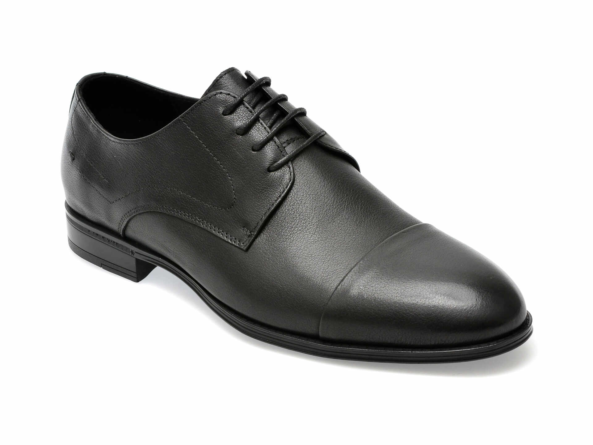 Pantofi OTTER negri, ZC121, din piele naturala