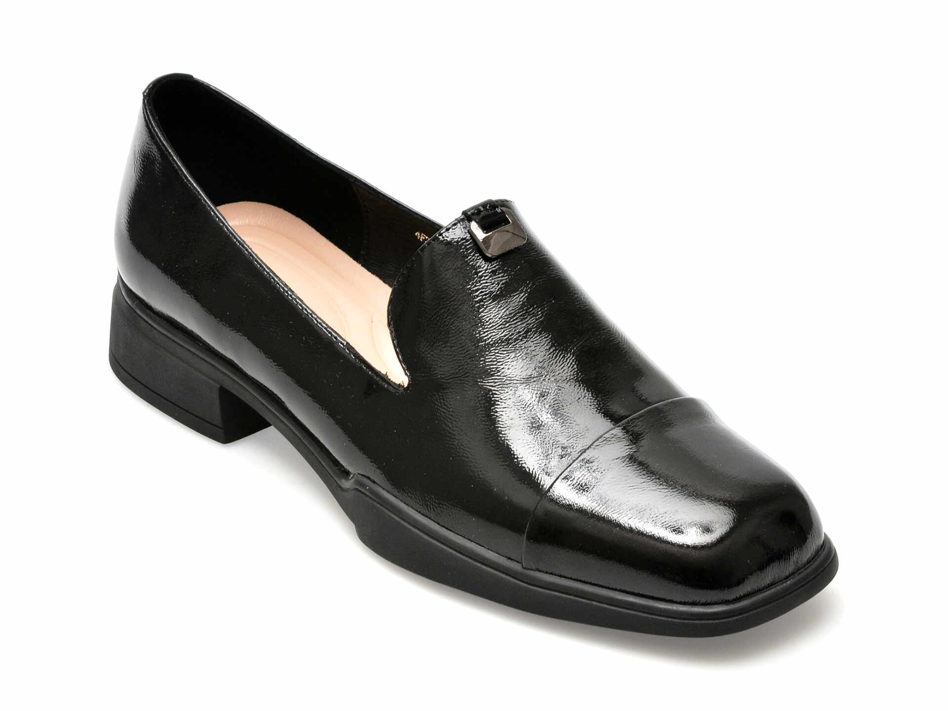 Pantofi IMAGE negri, 4F3022, din piele naturala lacuita