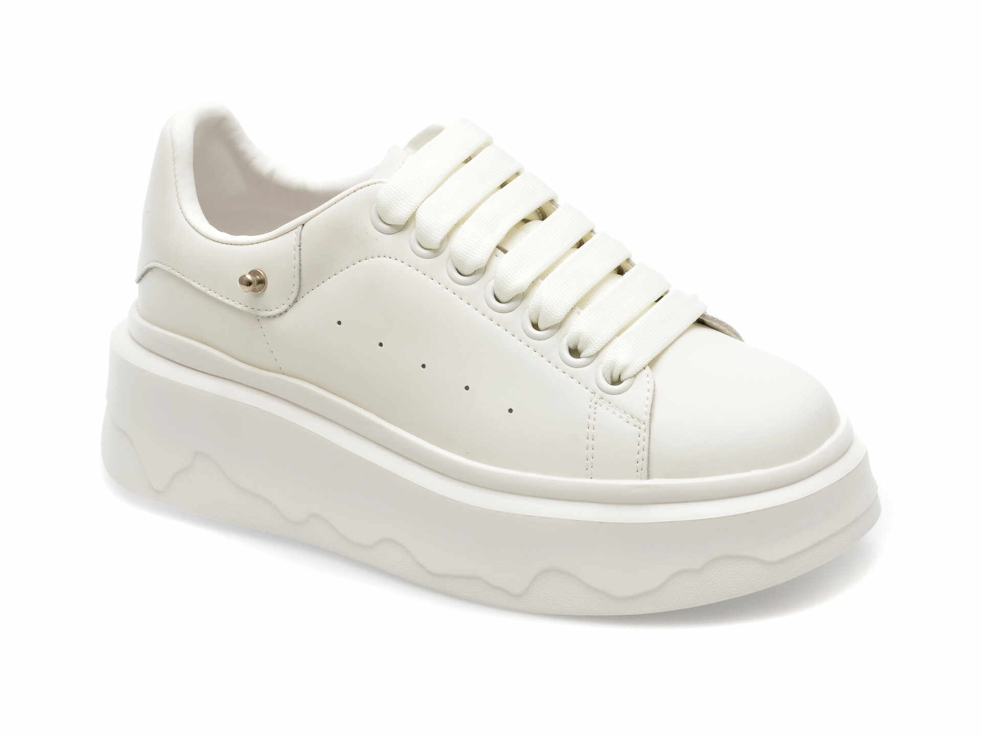 Pantofi GRYXX albi, 3F615, din piele naturala