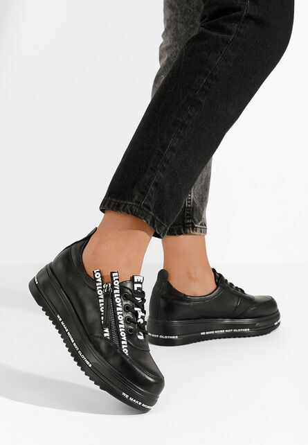 Sneakers cu platformă Elova negri