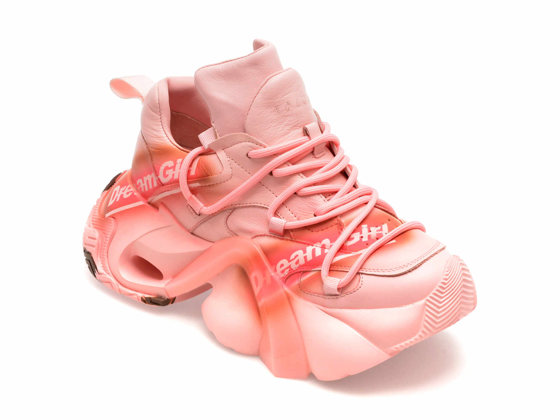 Pantofi EPICA roz, 631318, din piele naturala