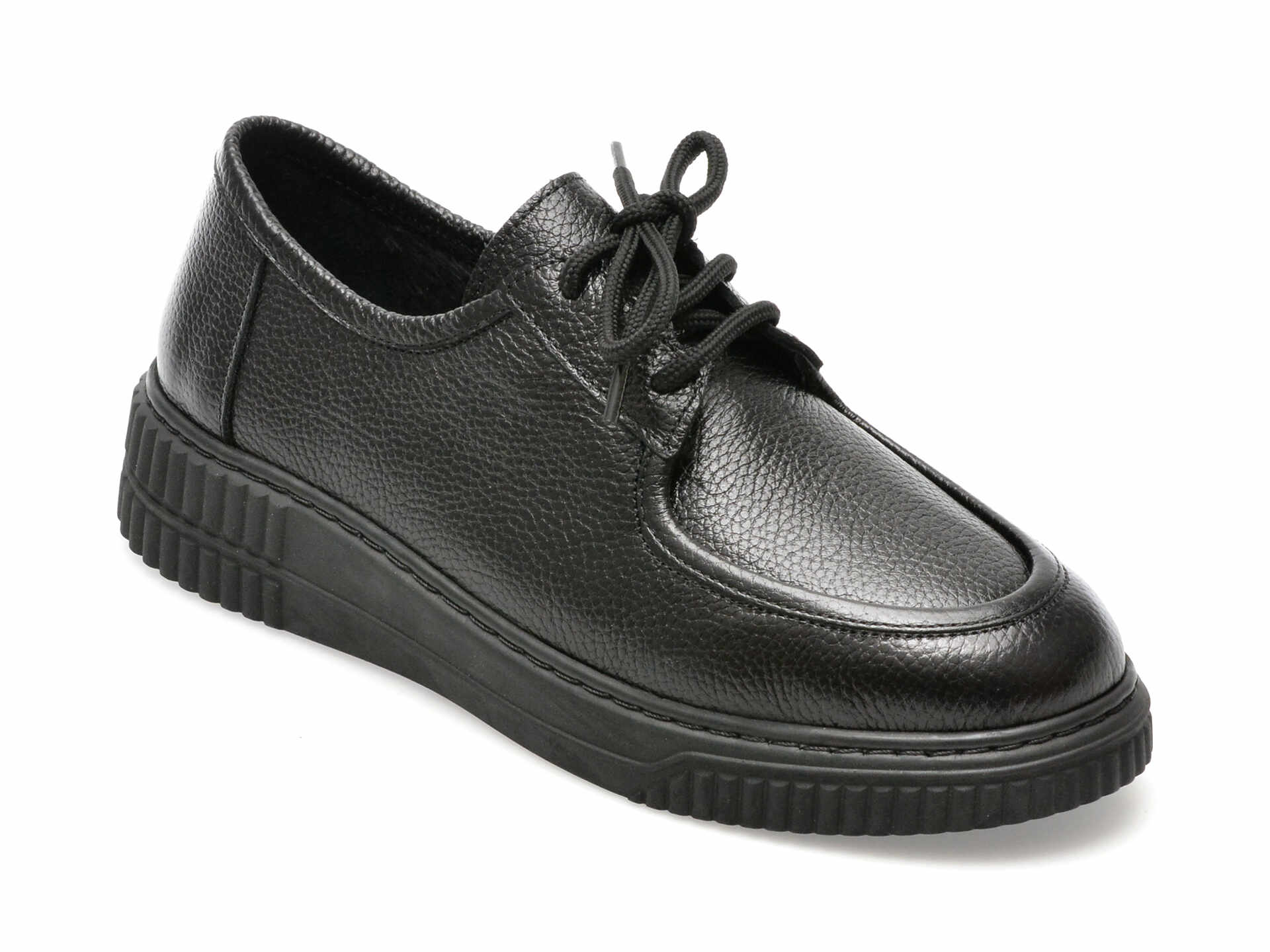 Pantofi IMAGE negri, 1072585, din piele naturala