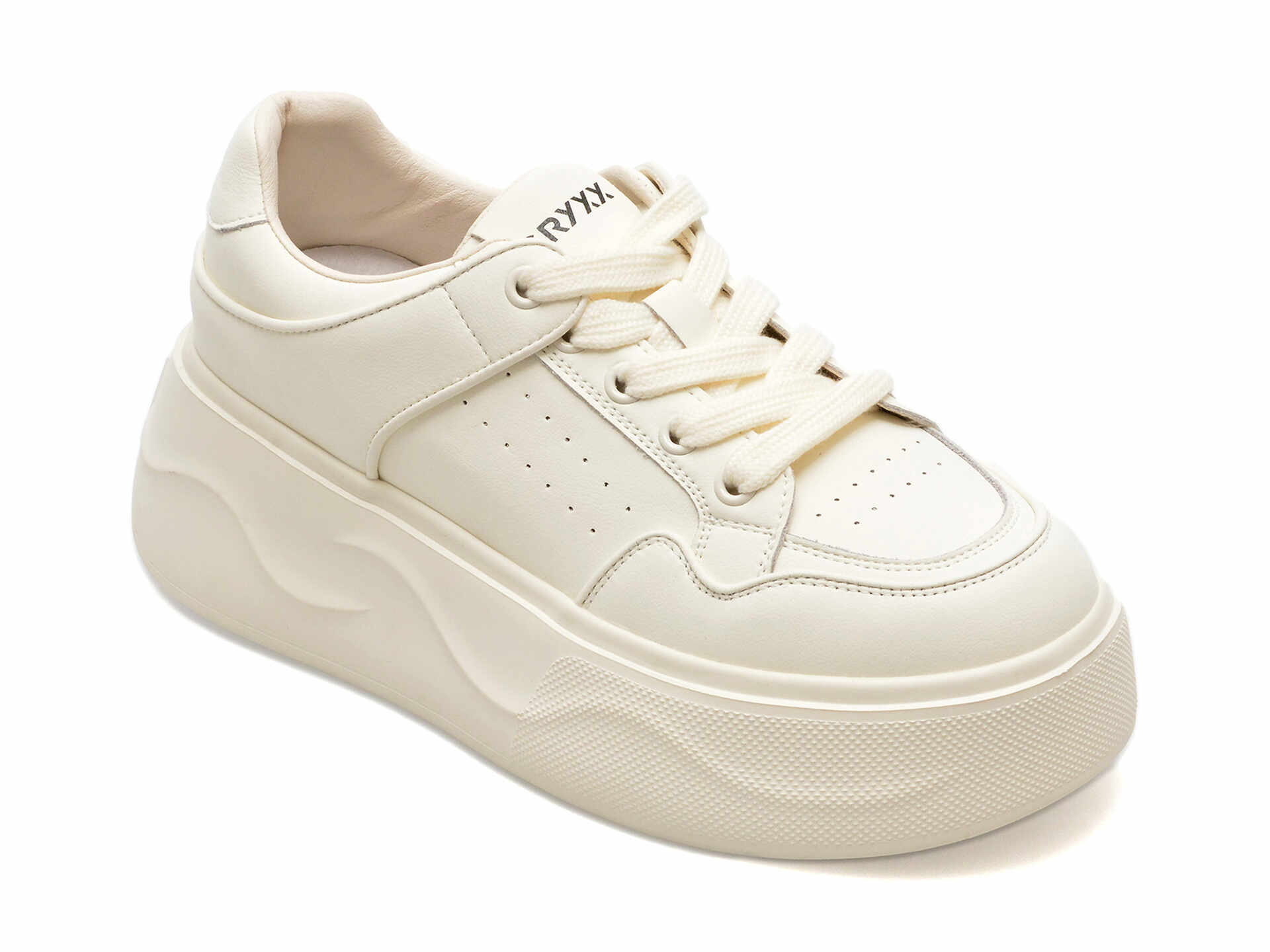 Pantofi GRYXX albi, GD303, din piele naturala