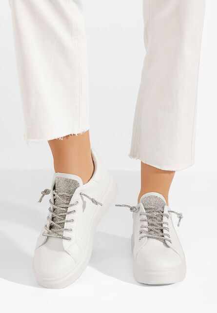 Sneakers cu platformă Adalline albi