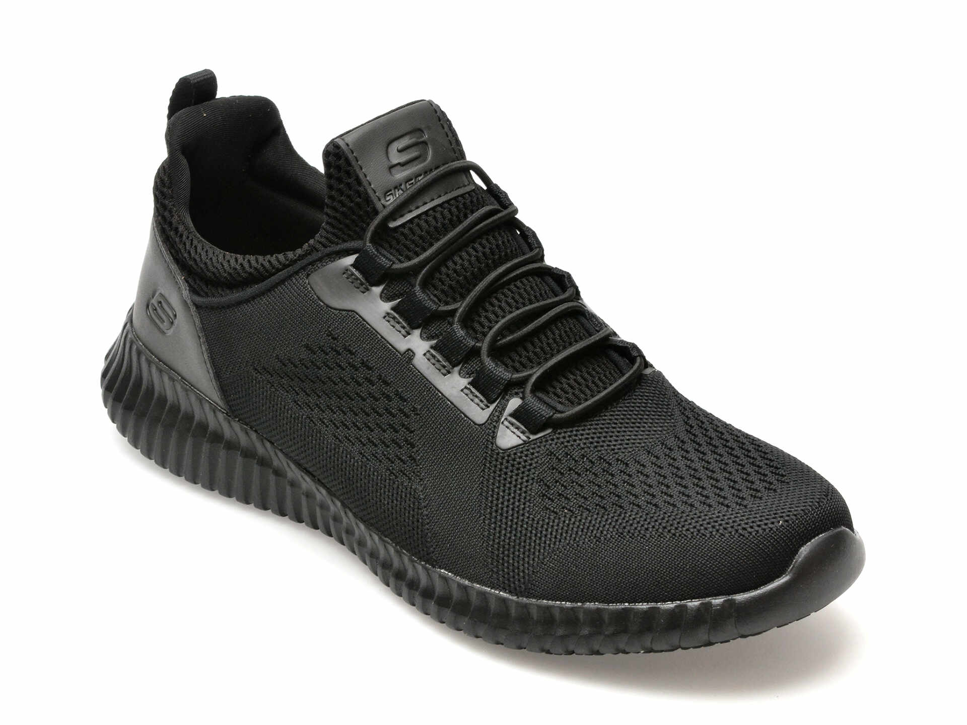Pantofi SKECHERS negri, CESSNOCK, din material textil