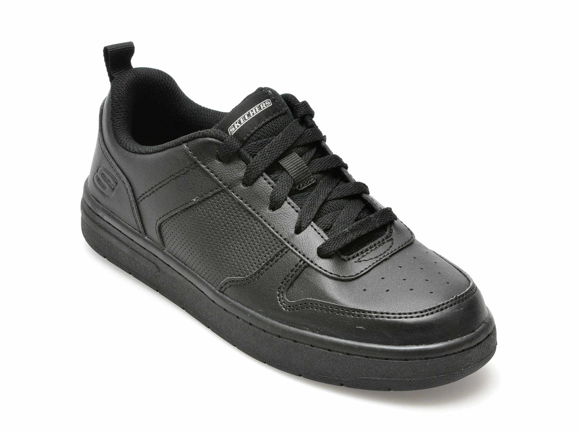 Pantofi SKECHERS negri, SMOOTH STREET-GENZO, din piele ecologica